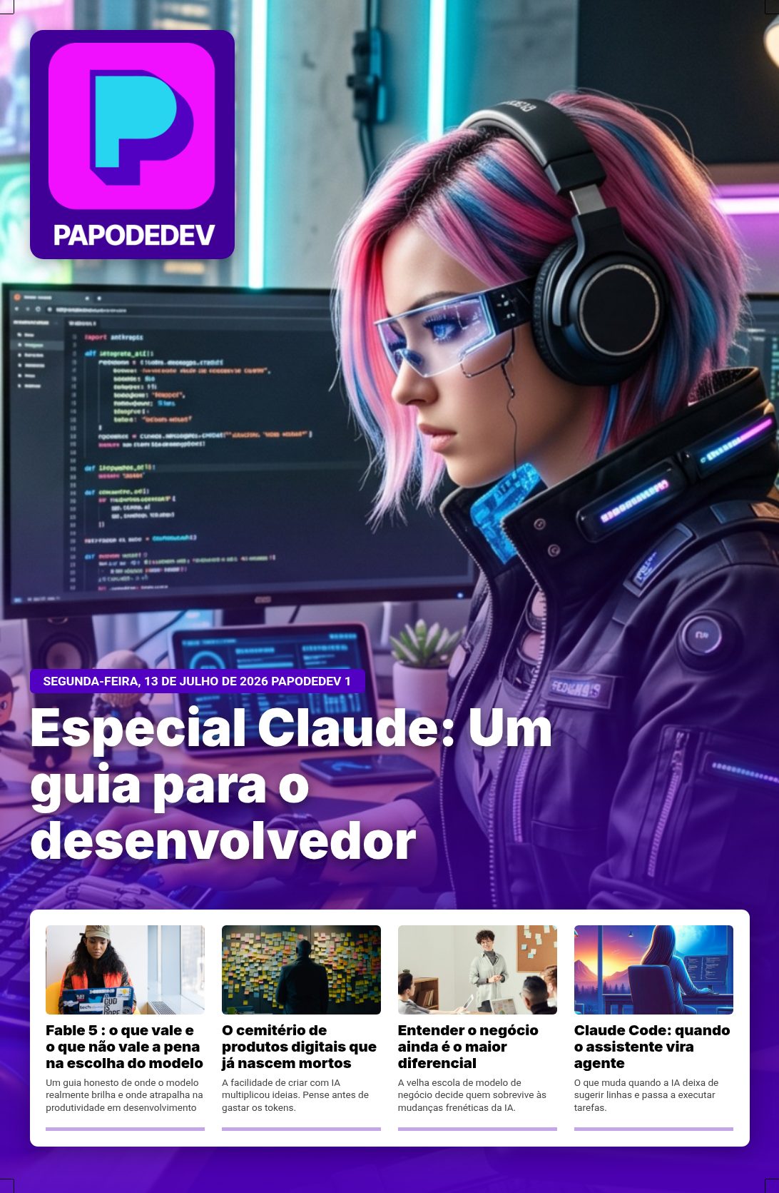 Capa da edição de Segunda-feira, 13 de julho de 2026